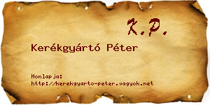 Kerékgyártó Péter névjegykártya